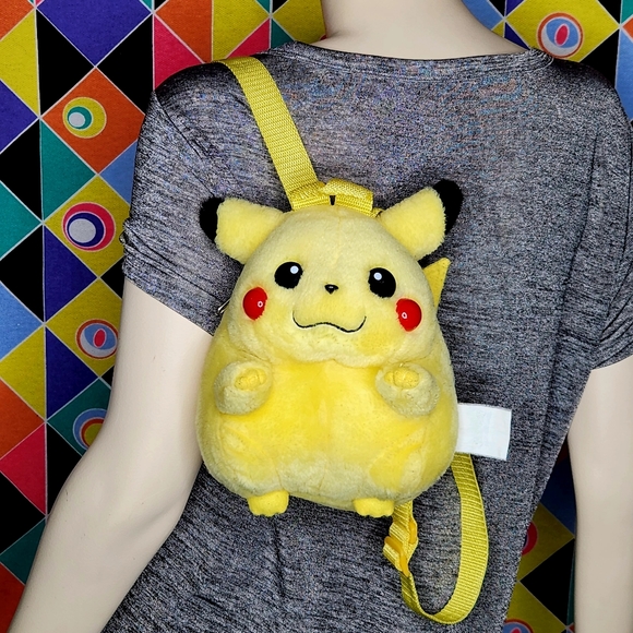 Pokemon Other - 90s Vintage Pokemon Pikachu Mini Plush Backpack